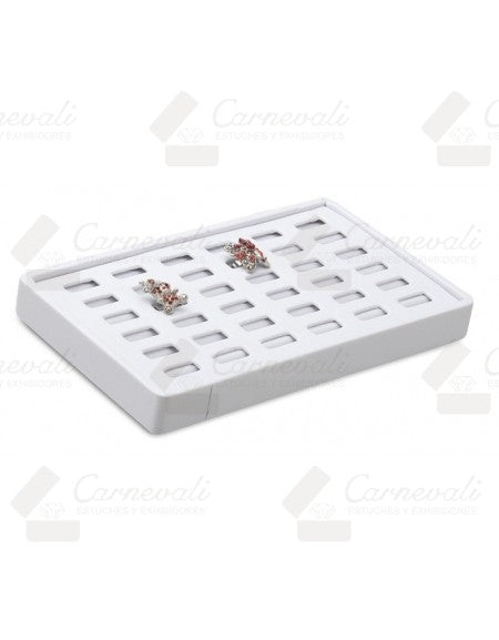 Charola De Anillo Para 36 pzs -Blanco-