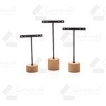Set De 3 T Para Arete -Metal Negro-