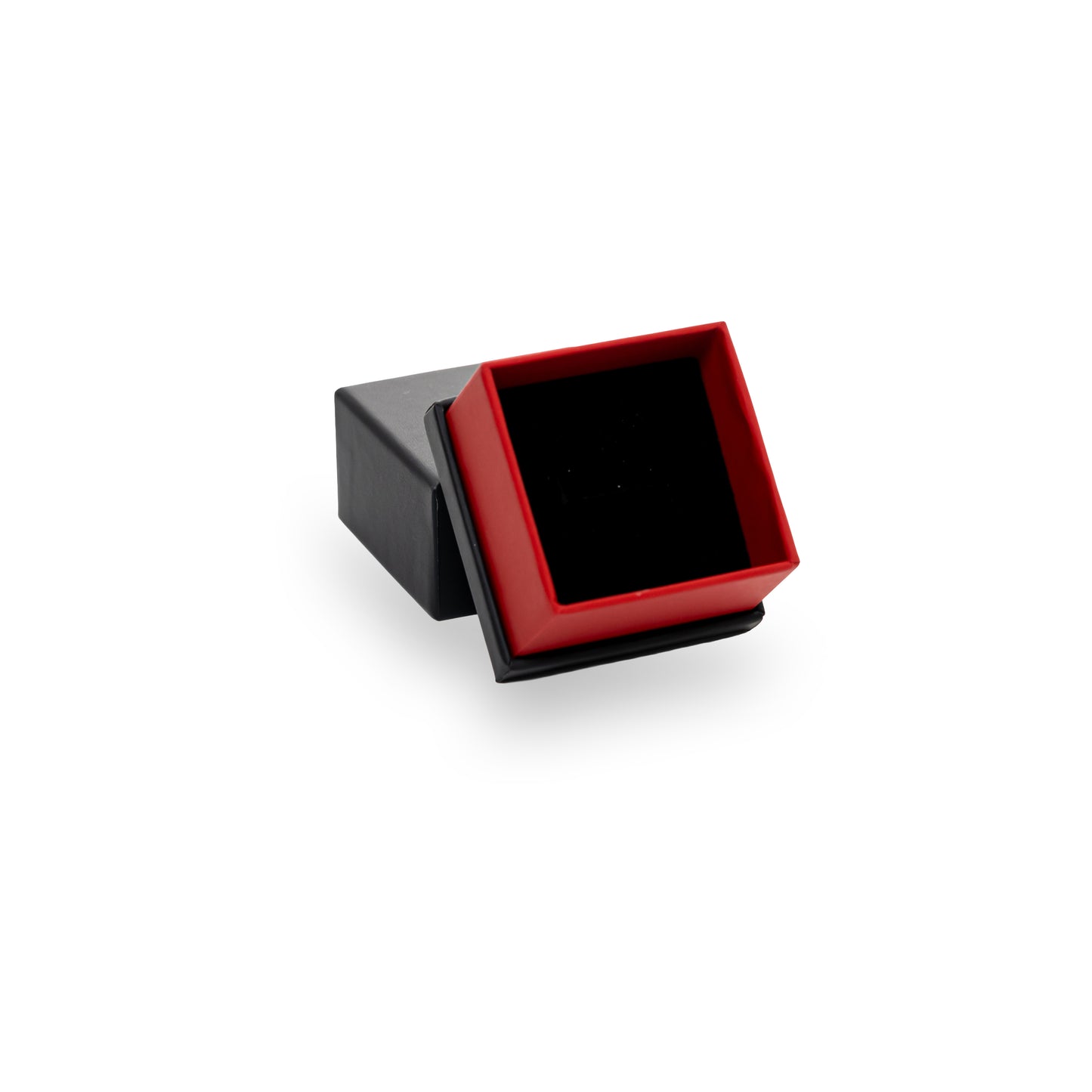 Caja Para Anillo -Negro/Rojo-