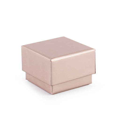Caja Fina Para Anillo -Rose Gold- Paq 24 pzs