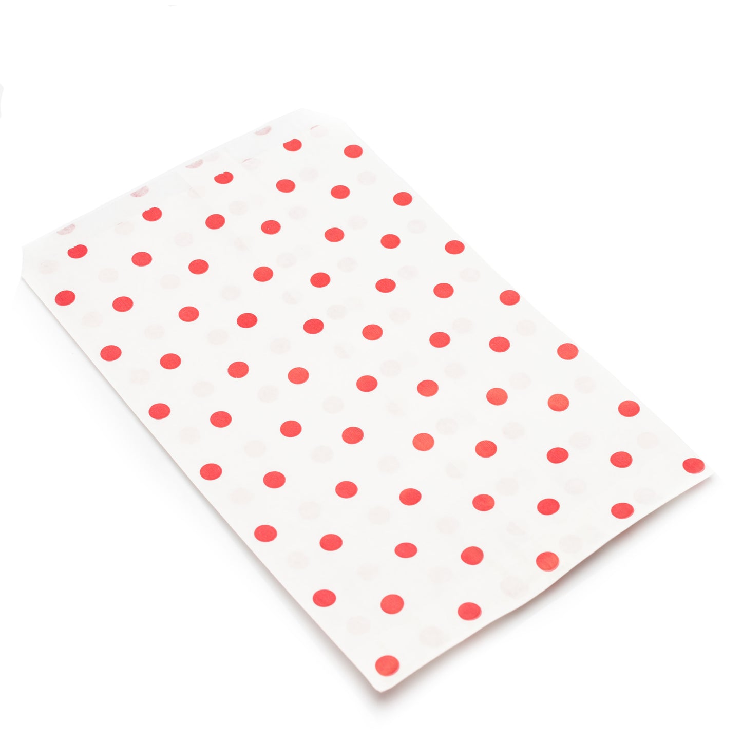 Bolsa Papel Puntos Rojos Con Blanco 6x9 Paquete 100 pzs