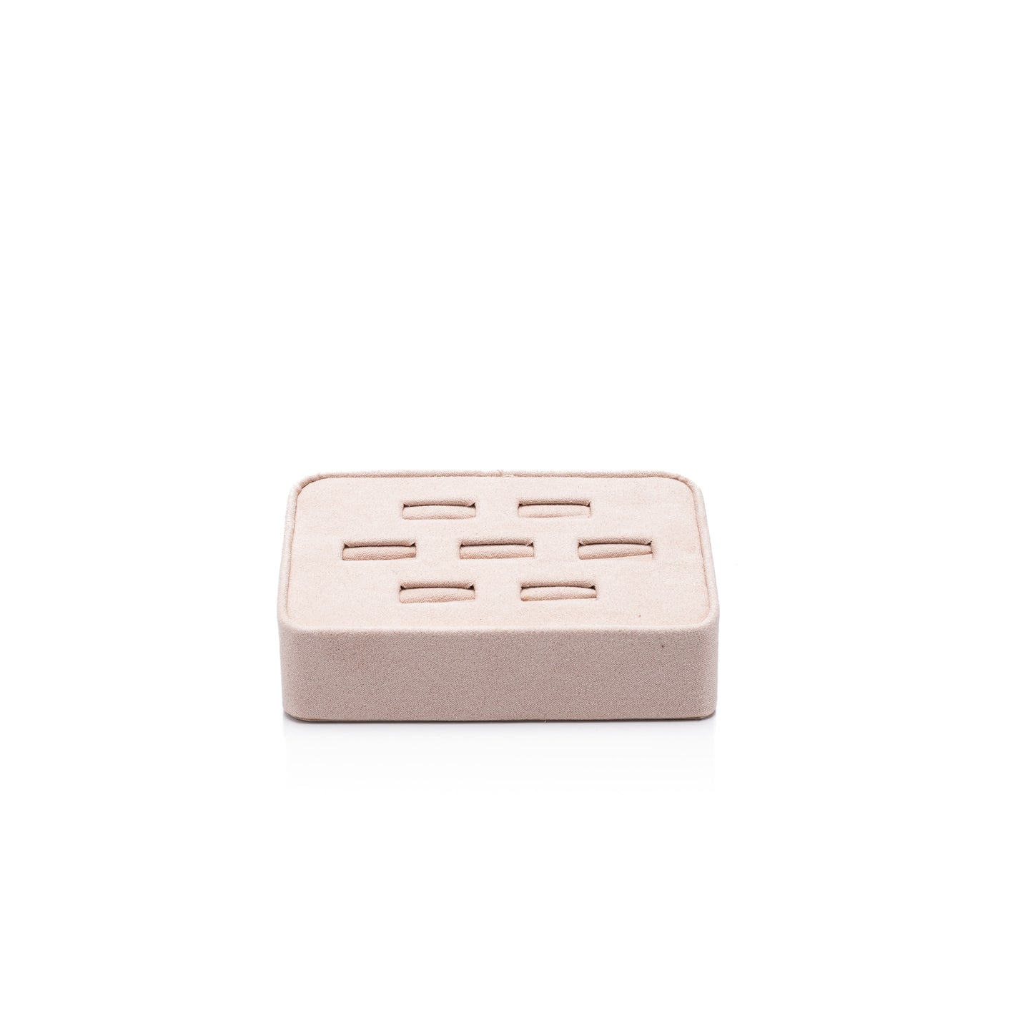 Charola De Anillo Para 7 Piezas -Suede Rosa-