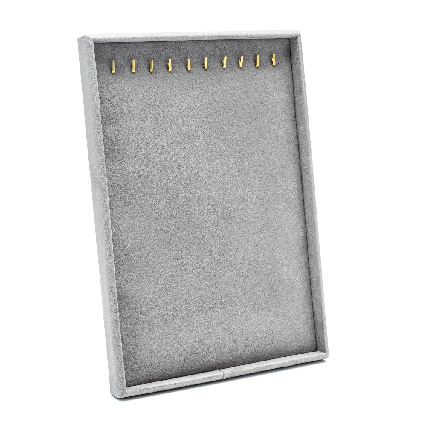 Charola Para 10 Cadena Tipo Suede Gris