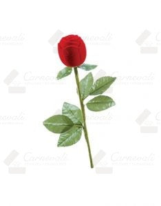 Rosa con Tallo - Rojo