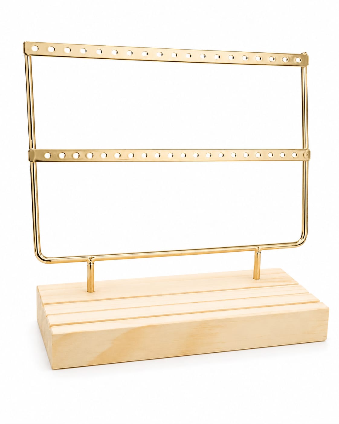 Ventana De Metal Para 20Pares De Aretes -Dorado-