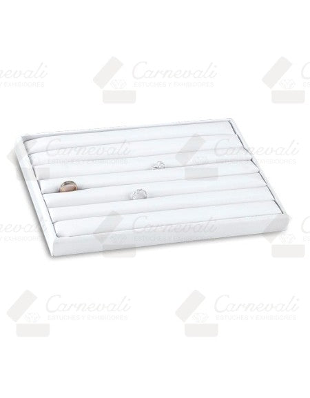 Charola De Anillo Corrido Para 70 Pzs -Blanco-