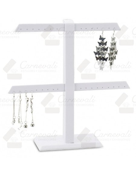 Árbol Grande De Aretes Para 18 Pares -Blanco-