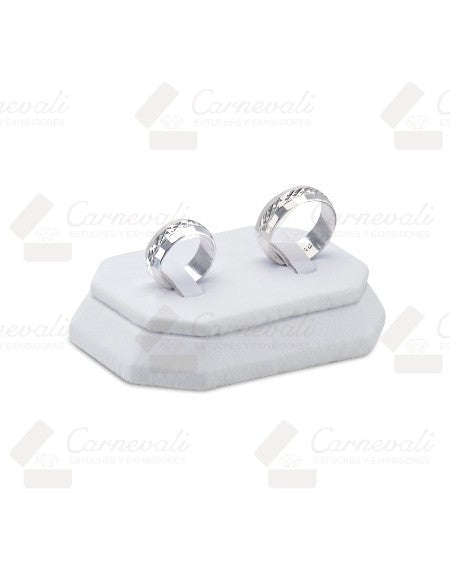 Base Para Argollas 2 pzs -Blanco-