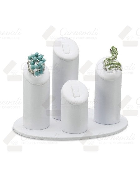 Torre De Anillo Para 4 Pzs -Blanco-