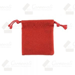 Bolsa De Velour Chica -Rojo-