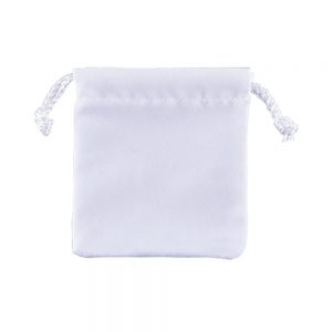 Bolsa De Velour Chica - Blanco-