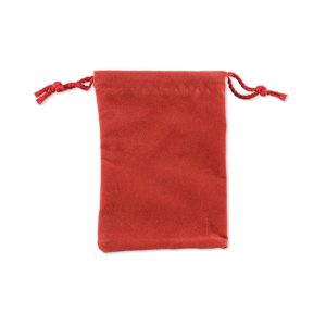 Bolsa De Velour Grande -Rojo-