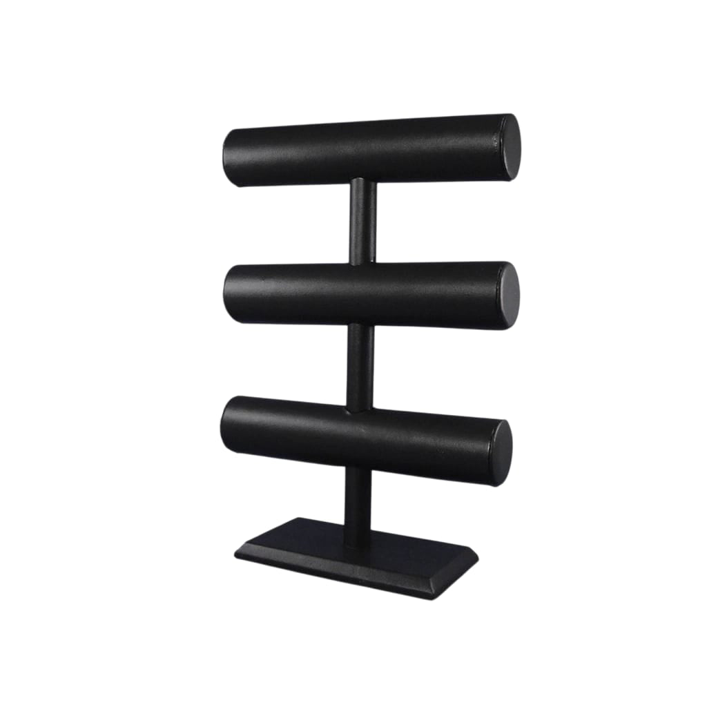 Exhibidor Vertical De 3 Tubos Para Pulseras -Negro-