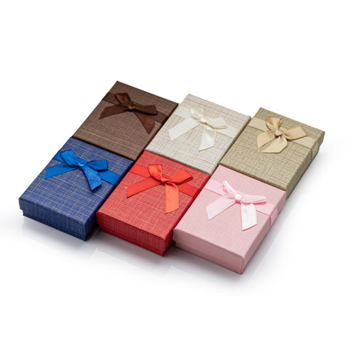 Caja Para Arete Textil Paq 24 pzs