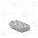 7 Tubos Para Anillos -Velour Gris-