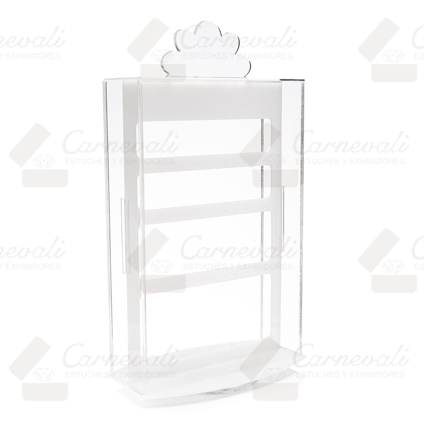 Vitrina Giratoria Para Arracadas/Arete Largo -Acrílico Transparente-
