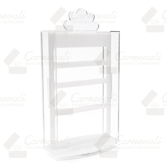 Vitrina Giratoria Para Arracadas/Arete Largo -Acrílico Transparente-