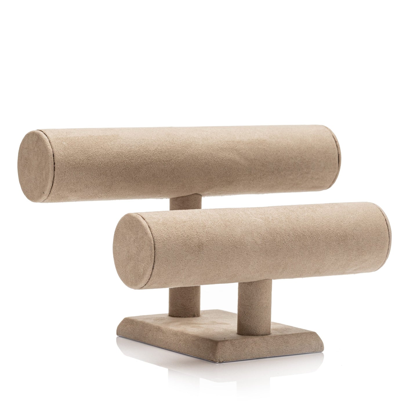 Barra Doble Para Pulseras -Suede Beige-