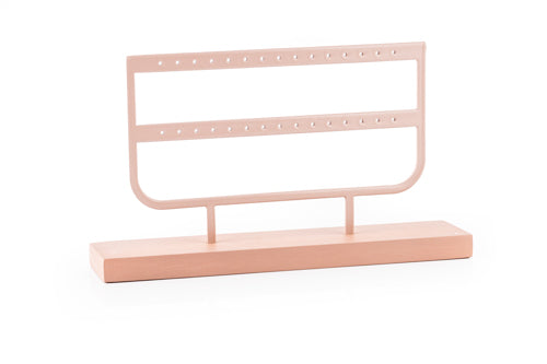 Ventana De Metal  2 niveles Para 14 Pares De Aretes -Rosa-