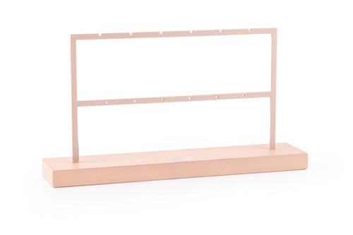 Ventana De Metal 2 Niveles Para 6 Pares De Arete -Rosa-