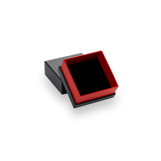 Caja Para Cadena y Aretes -Negro/Rojo-