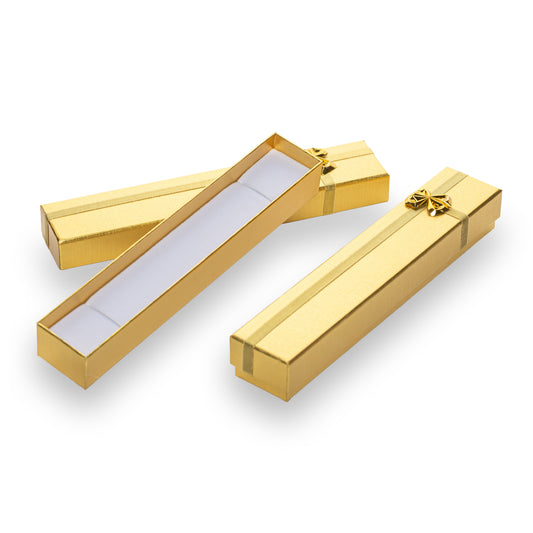 Caja Brillante Para pulsera -Dorado- Paquete 12 pzs