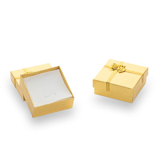 Caja Brillante Arete -Dorado- Paquete 12 pzs