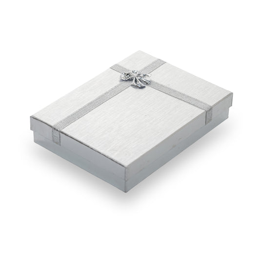 Caja Brillante Para Collar -Plateado- Paquete 6 pzs