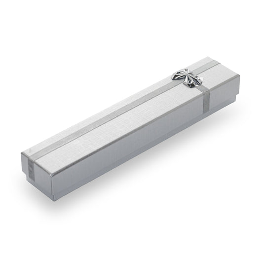 Caja Brillante Para pulsera -Plateado- Paquete 12 pzs
