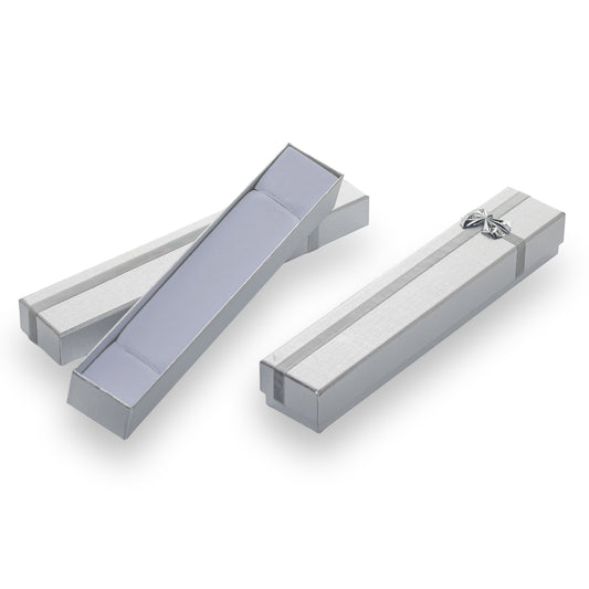 Caja Brillante Para pulsera -Plateado- Paquete 12 pzs