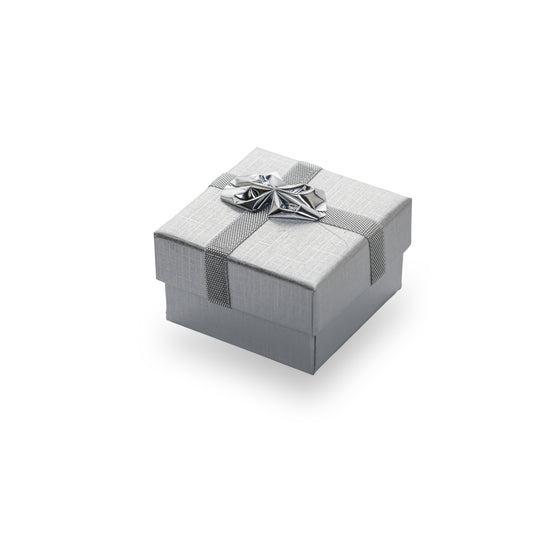 Caja Brillante Anillo -Plateado- Paquete 24 pzs