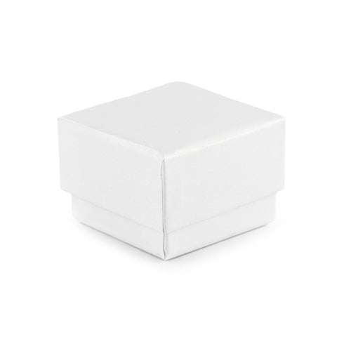 Caja Fina Para Anillo - Blanco - Paquete 24 Pzs