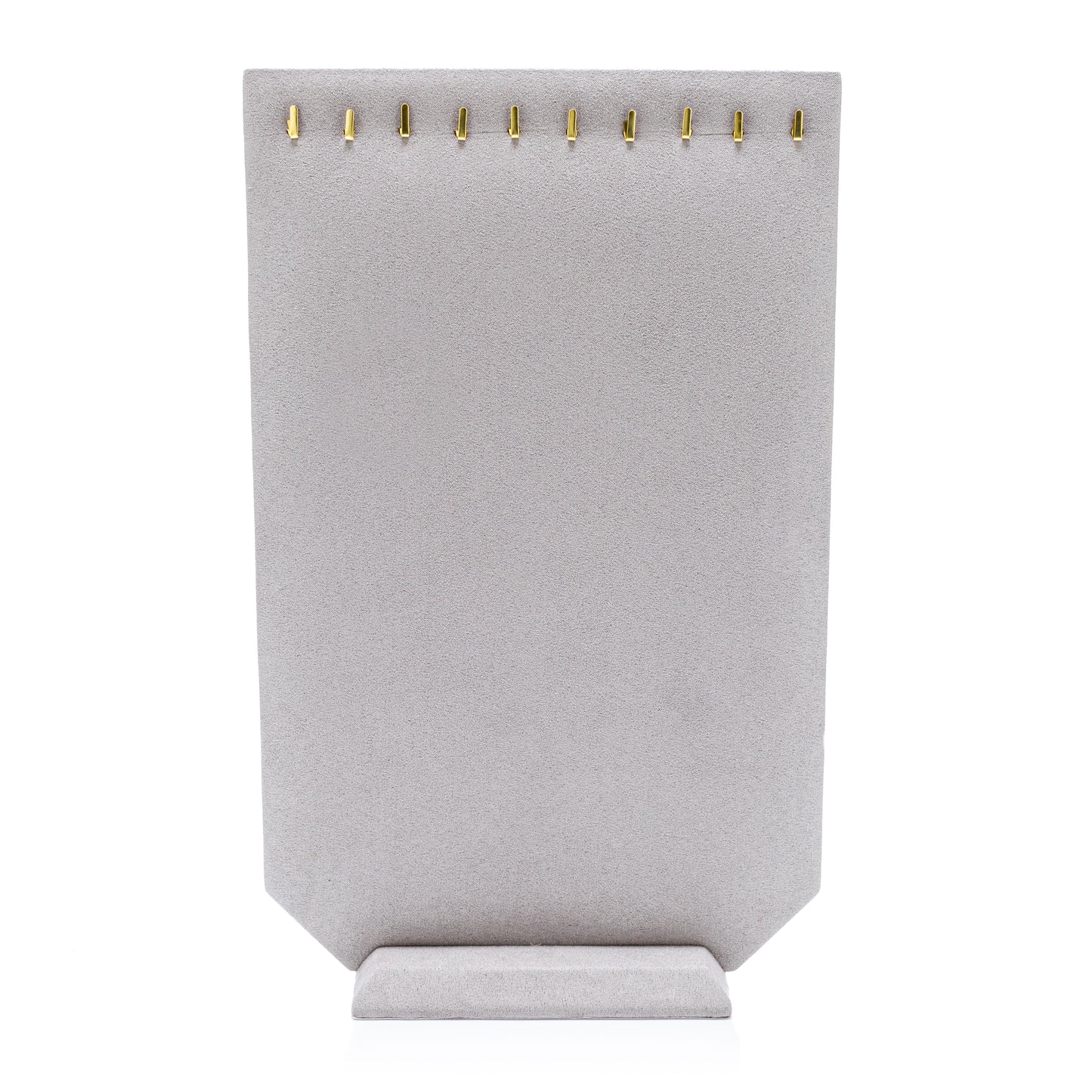 Exhibidor Tabla Para 10 Cadenas Tipo Suede Gris
