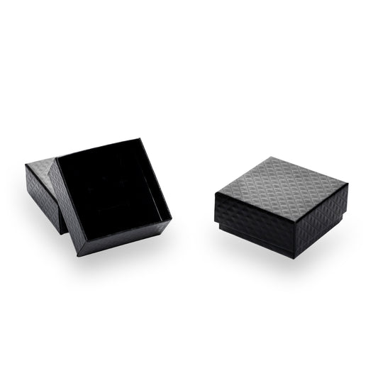 Caja Arete - Negro - Paq 24 Pzs