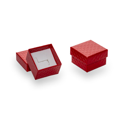Caja Anillo - Rojo - Paq 24 Pzs