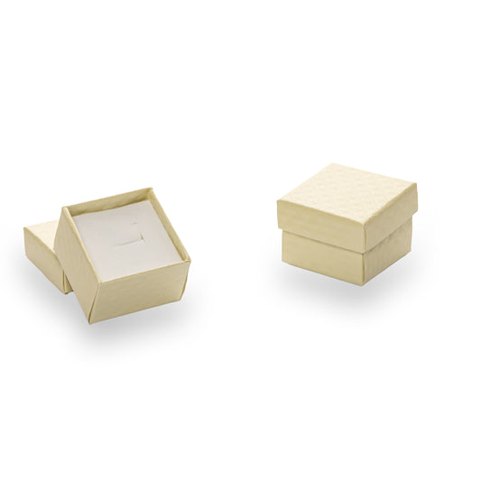 Caja Anillo - Beige - Paq 24 Pzs