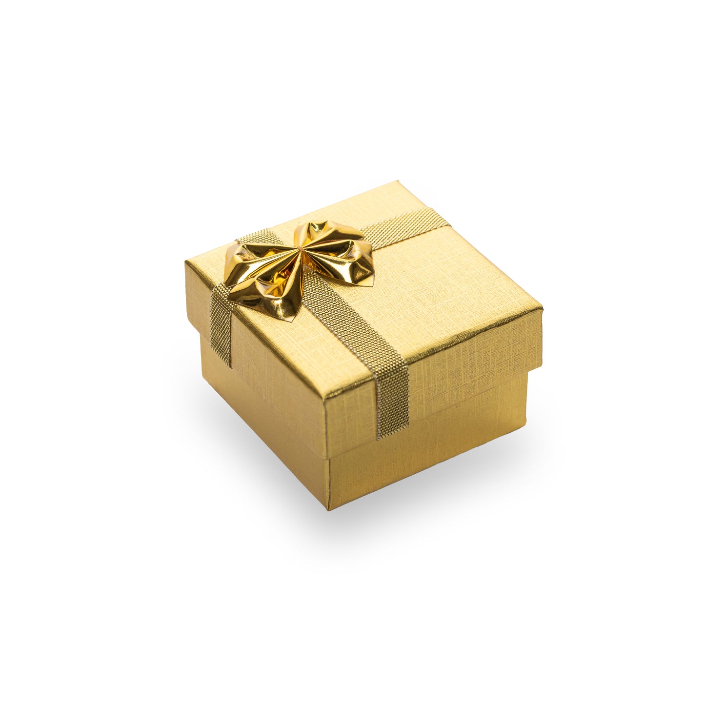 Caja Brillante Anillo -Dorado- Paquete 24 pzs
