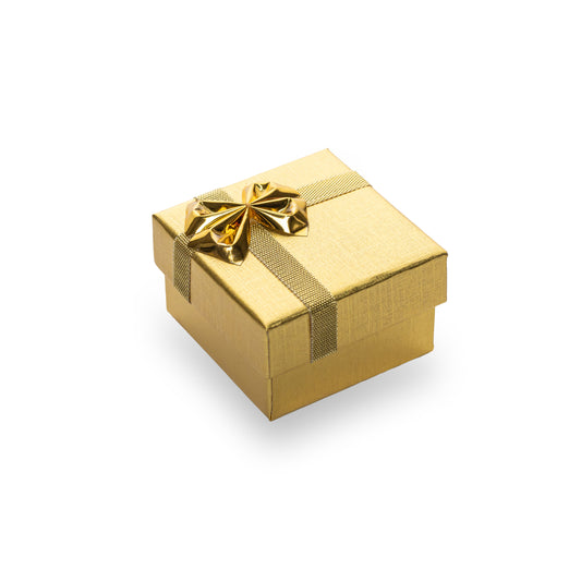 Caja Brillante Anillo -Dorado- Paquete 24 pzs