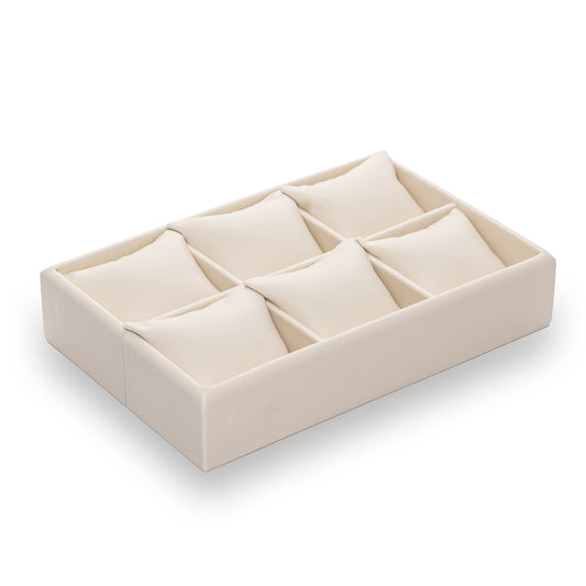 Charola Para 6 Relojes -Hueso-