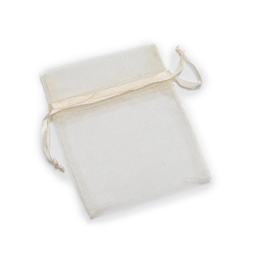 Bolsa De Organza 3x4 -Hueso-