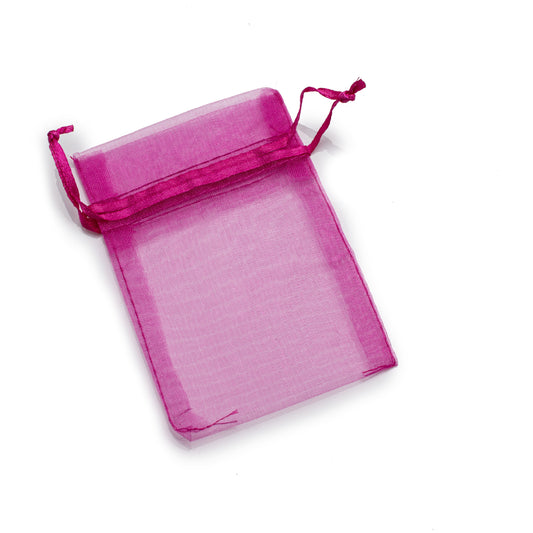 Bolsa De Organza 3x4 -Fucsia-