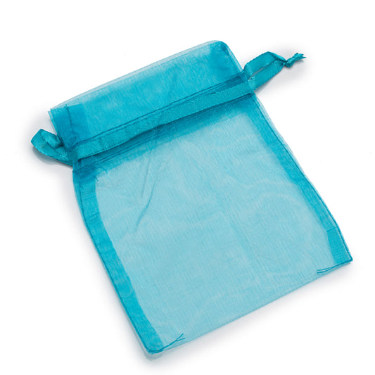 Bolsa De Organza  4x5 -Turquesa-