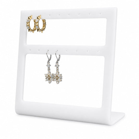 Ventana Dos Niveles Para 8 Pares De Aretes -Acrilico Glass