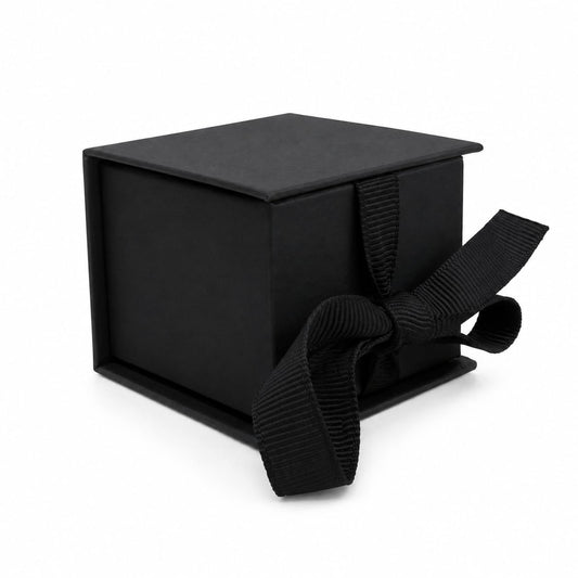 Caja Murano Para Anillo -Negro-