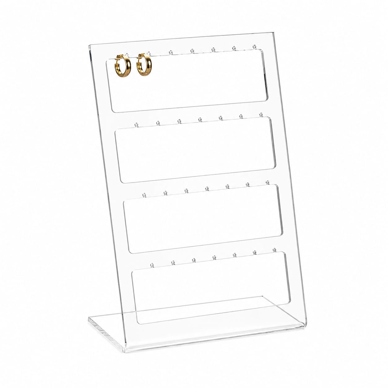 Ventana 4 Niveles Para 16 Pares De Aretes -Acrílico-
