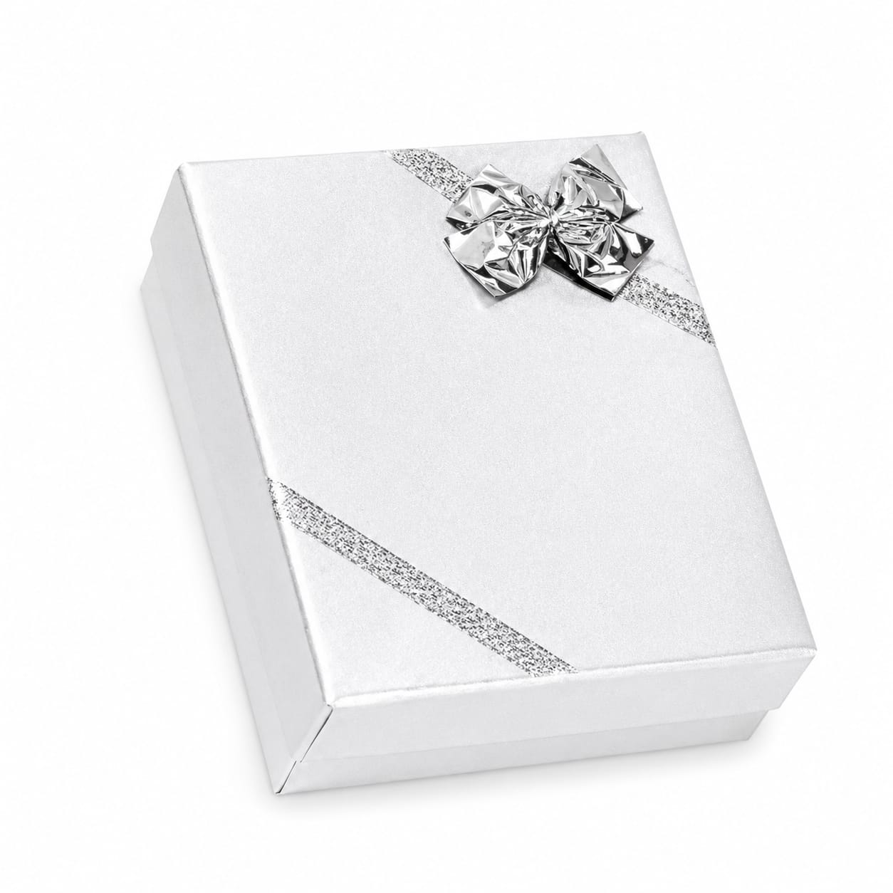 Caja Ribbon Juego -Plateado-