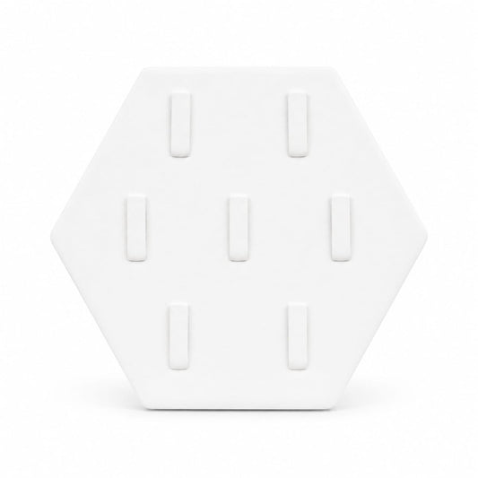 Hexágono Para 7 Anillo -Blanco-