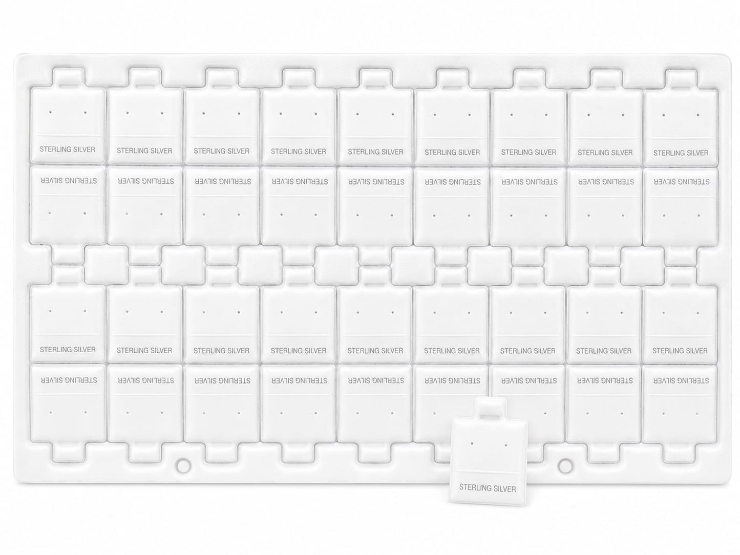 Blister Sterling Silver -Blanco-Plantilla 36 pzs