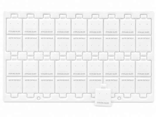 Blister Sterling Silver -Blanco-Plantilla 36 pzs