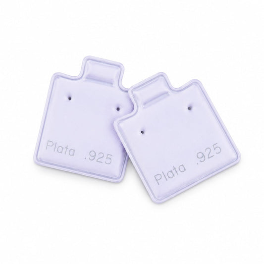 Blíster Plata 925 Para Broquel -Blanco-Paquete 100 pzs